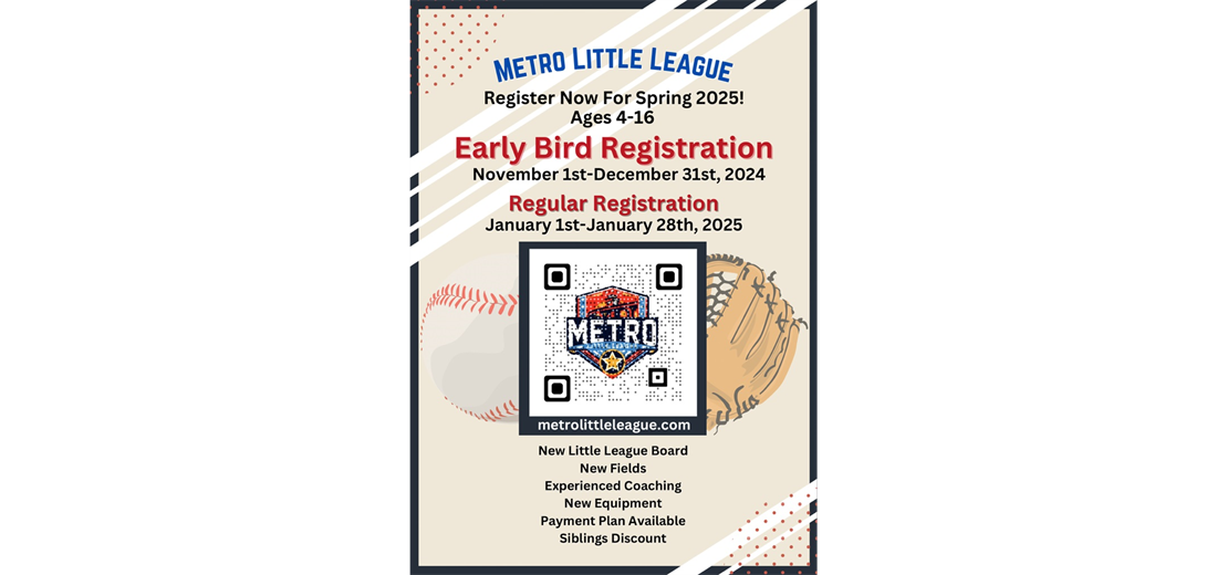 Baseball Registration Starts November 1st